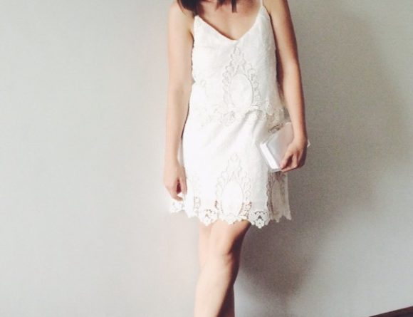 White lace dress pretty chuffed blogger