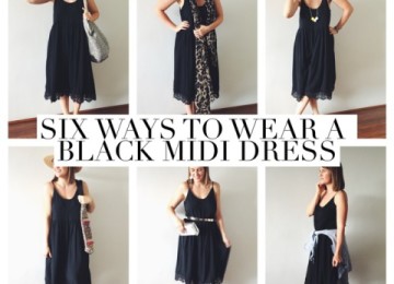 How to wear a black midi dress