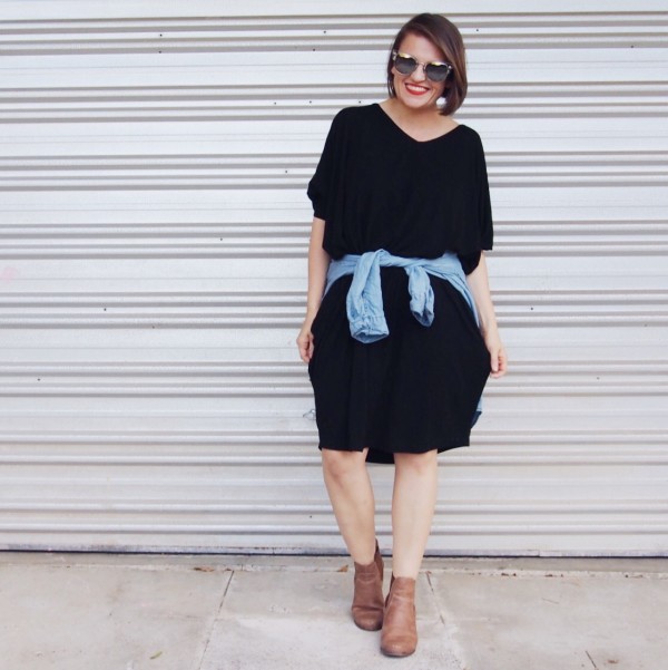 little black dress styled outfit