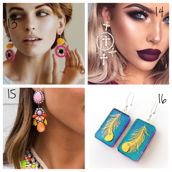 statement earrings colourful earrings australian blogger