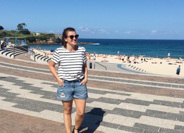 st frock striped tee and denim shorts outfit blogger