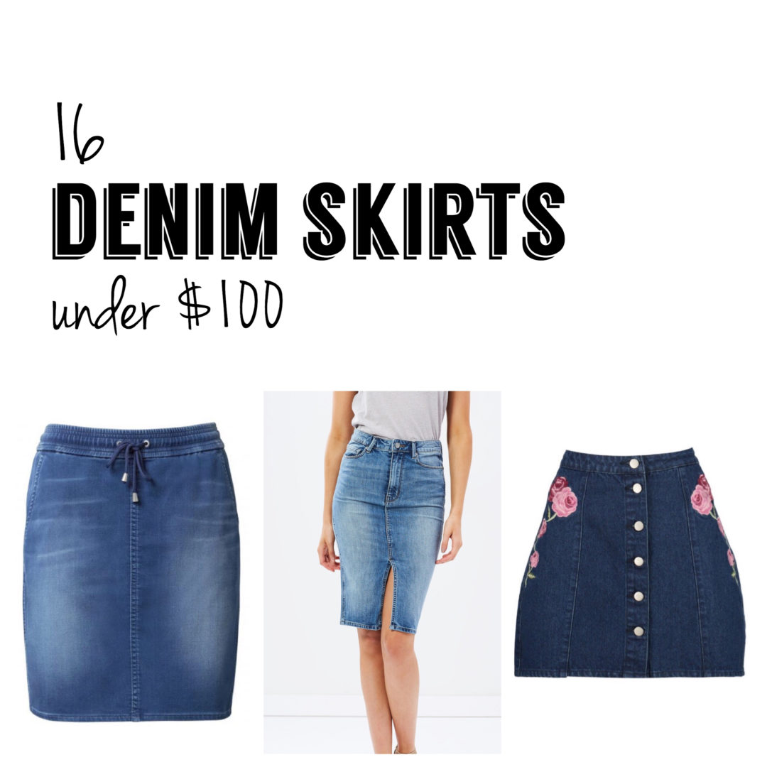 16 Denim Skirts Under $100 | Trend Tuesday - Pretty Chuffed
