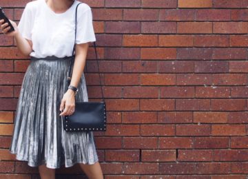shein metallic skirt review