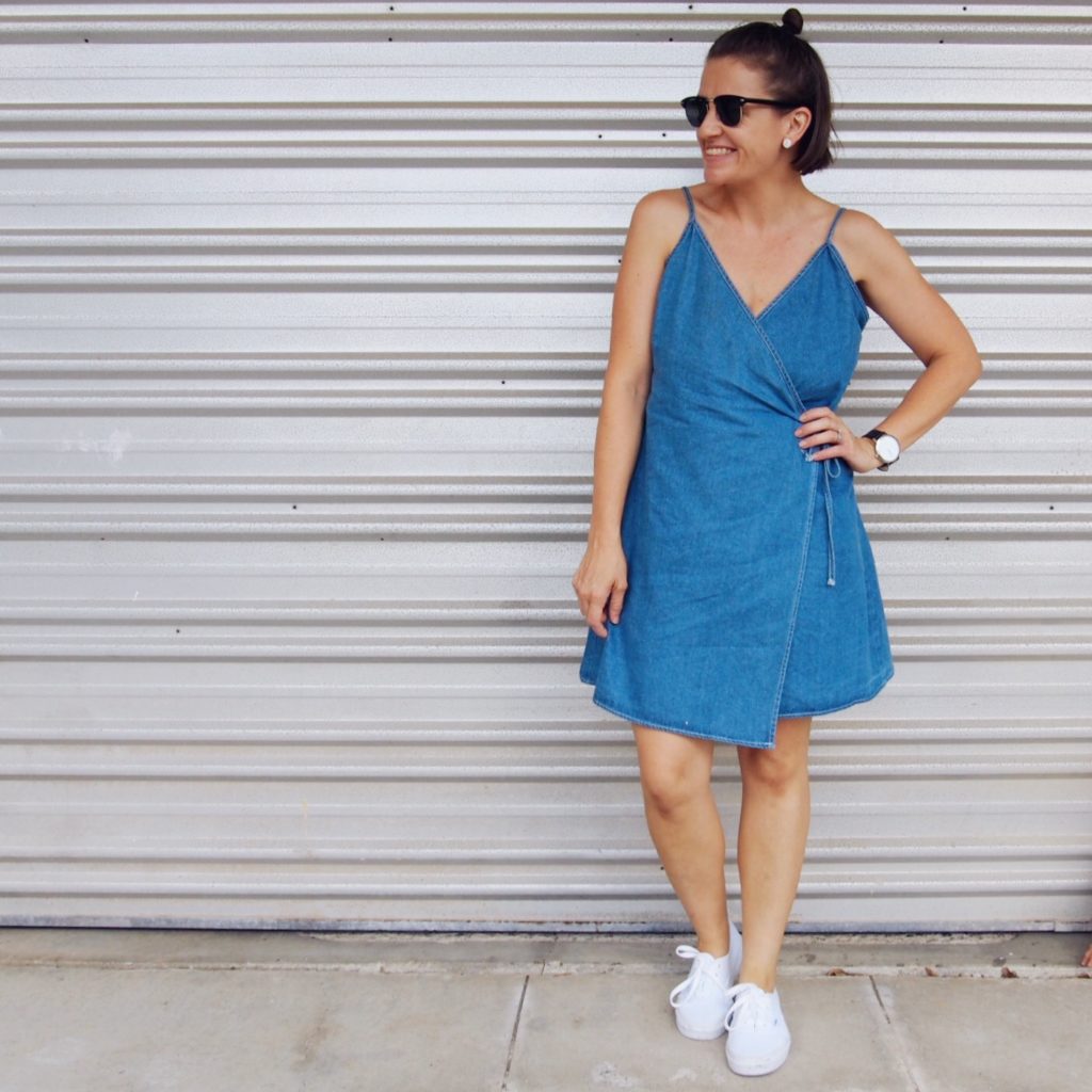 Denim Wrap Dress Two Ways | What I'm Wearing - Pretty Chuffed