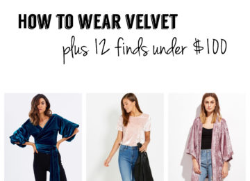 how to wear velvet